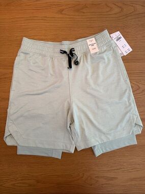 abercrombie kids Mint Green Active Shorts - 11/12 NWT